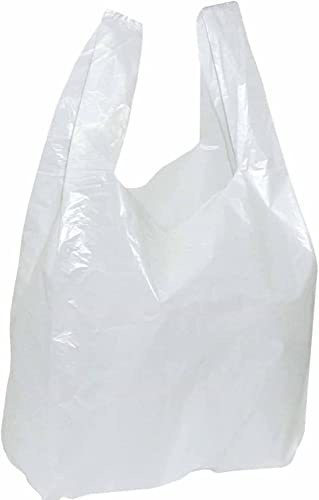 100 sacchetti di plastica per camicie, 300 x 180 x 550 mm, colore bianco | Sacchetti di plastica robusti, bianchi, per negozi e mercati, adatti per alimenti