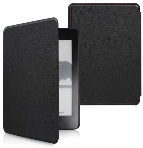 Hülle Kompatibel 6 Zoll Kindle Paperwhite 5./6./7. Generation [Erschienen im 2012-2015]-Automatische Schlaf-/Wachfunktion, Leicht Und Dünn Kreuzmuster Schutzhülle Aus Pu Leder