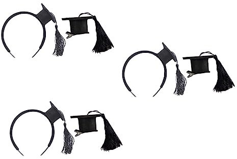 Abaodam 6pièces Accessoires De Graduation Ensemble Bandeaux Avec Chapeaux Et Pinces à Cheveux Décorations Adorables Pour Célébrations Et Remises De Diplômes