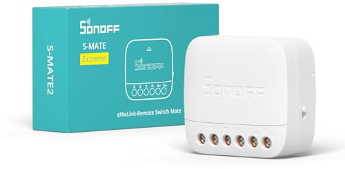 SONOFF S-MATE 2 Smart Wlan Schalter Mate, Smart WiFi Switch Funktioniert mit MINIR3/MINIR4/MINIR4M, Smart Alexa Lichtschalter Keine Neutralleiterlösung