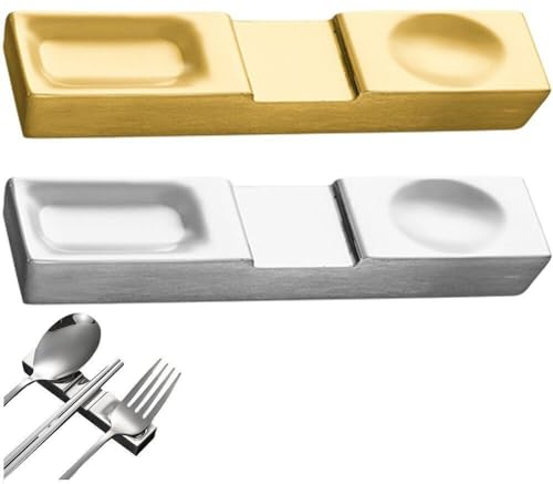 Soporte para Palillos De Acero Inoxidable para Mesa De Comedor, Soporte para Cubiertos, Soportes para Cuchara, Estante para Vajilla De Cocina para Hogar Y Restaurante, 2 Uds.