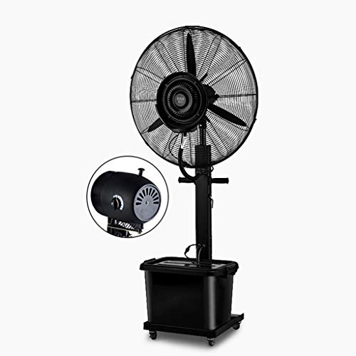 DLAZUM Ventilatore da Terra per Uso Industriale, Commerciale, residenziale, Serra, Ventilatore a piedistallo ad Alta velocità per impieghi gravosi, oscillante, Nero