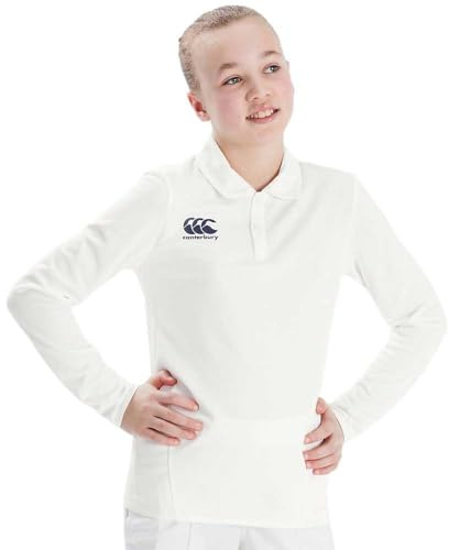Canterbury Jungen Cricket Performance Long Sleeve Polo Shirt (1er Pack)