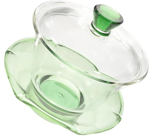 OKUMEYR Tazza Da Tè Trasparente in Set Zuppiera Coperchio Per Infusi E Tè Design Elegante Casa Facile Da Pulire E Utilizzare