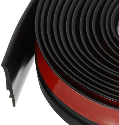 PATIKIL Silicone Seal Strip, 98 Self Adhesive Door Draft Stopper Weather Stripping Tape for Exterior/Interior Doors Gap, Door Under Bottom, Sliding Door, Shower Glass Gaps, Black/Red