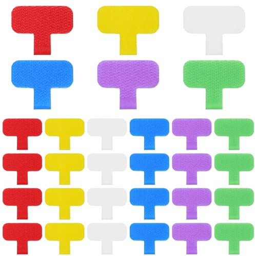 30 Stück Kabeletiketten Kabel Beschriftung Kabelbeschriftung Clip Nylon Kabelmarkierer Mehrfarbige Wiederverwendbar Beschreibbare Kabelmarkierung für Kabel Verwaltung Identifikation Sortierung