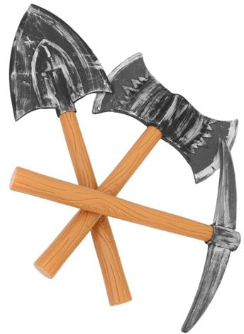 KONTONTY 3pezzi Strumenti in Schiuma Per Cosplay e Feste Accessori Leggeri e Versatili Per Halloween Performance e Costume Da Nano Con Falso Piccone Doppia e Pala Artigianali