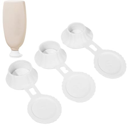 Upside Down Bottle Emptier, 3 Pack Upside Down Bottle Replacement Lid, Leak-Proof Shower Gel Emptying Gadget, Space-Saving Lotion Accessory For Home