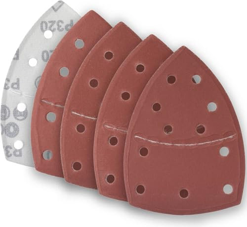 YoiYee Mouse Detail Sandpaper Fine Grit P240/320/400/600, 20PCS Hook & Hook Aluminium Oxide Sheets for Smoothing, Polishing, and Refining Surfaces