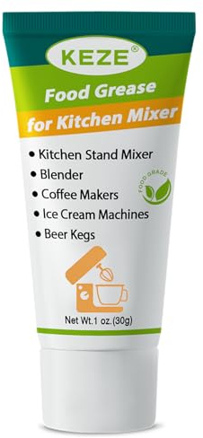 KEZE Lebensmittelfett, Espressomaschinenfett für Mixer, Aufschnittmaschinen, Eismaschinen, Kaffeemaschinen, Wasserfilter, O-Ringe usw. zur Vermeidung von Verschleiß und Rost,28g pro Stück, 1er-Pack