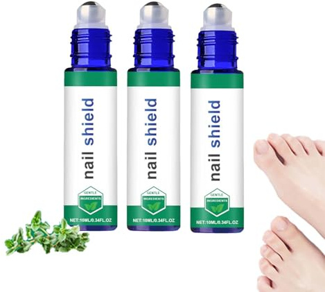 Nailshield Anti-Pilz-Stick, Nail Shield Anti Fungal Stick Roll On, Natürlicher StäRkungsmittel FüR BeschäDigte NäGel, Geeignet FüR Fuß-, Zehen- Und FingernäGel (3PC)