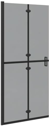 vidaXL Panel de Ducha a RAS de Suelo Negro 90 x 6.5 x 190 cm