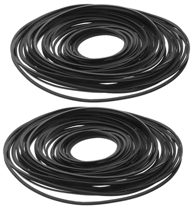 SHINEOFI Correas Planas de Goma para Grabadora de Casete y Unidad Dvd, Resistentes al Desgaste, Tamaño Flexible, Ideales para Reparación y Mantenimiento