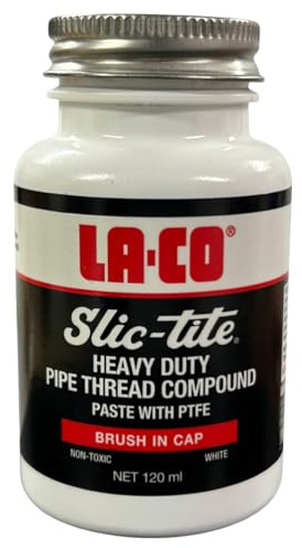 LavaTap - La-Co Slic-Tite Jointing Compound, NSF Approved Leak Sealer & Water Sealant for Plumbing, Gas Lines & Potable Water – Professional Non-Toxic Plumbers Paste & Pipe Thread Sealant - 120ml