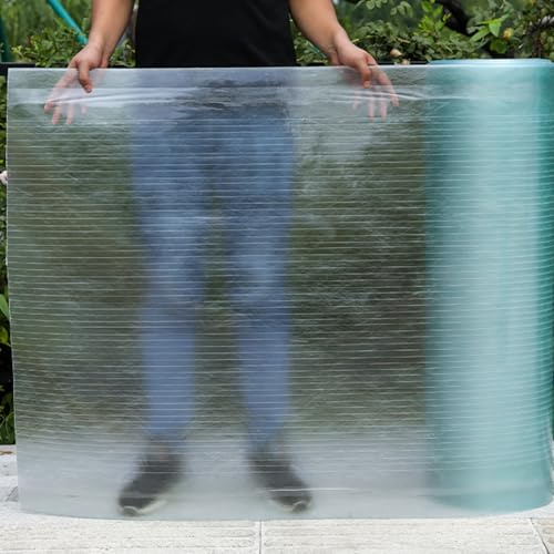 Feuille de Souple, 1mm Transparent Plaque Polycarbonate pour Serre Jardin, Panneaux Panneau de Toit Sunshine en fibre de verre pour Auvent Extérieur Carport Remplacement(50x100cm)