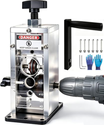 Manual Wire Stripper Machine, 0.06-1.2 Wire Stripping Machine, Wire Stripping Tool for 1.5-30mm Scrap Wire Copper Wire Stripper Aluminum Alloy Frame Drill Powered Cable Stripper for DIY Cable