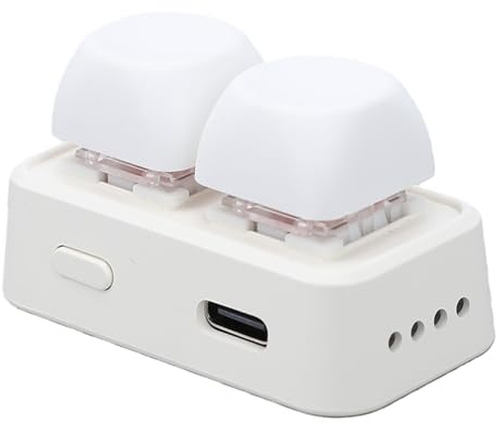 Dilwe Bluetooth-Mini-USB-Keypad, 2-Tasten-Makro-Tastatur mit RGB-Hintergrundbeleuchtung für Gaming, Büro und Medien