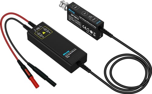 Micsig DP10013 Sonde différentielle haute tension 1300 V 100 MHz 3,5 ns Temps de montée 50X/500X Atténuation, Tektronix P5200A P5205A P5210A, Blanc
