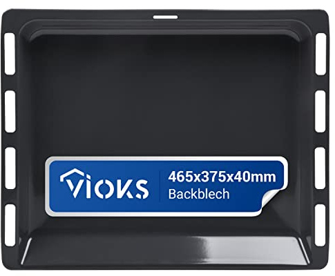 VIOKS Tiefes Backblech 465x375 Ersatz für 00434178 Bosch Backblech Siemens Backblеch Siemens Backofen/Herd Bаckblech klein/Ofen Bаckblech ausziehbar/Baking Tray für Herd und Backofen SET