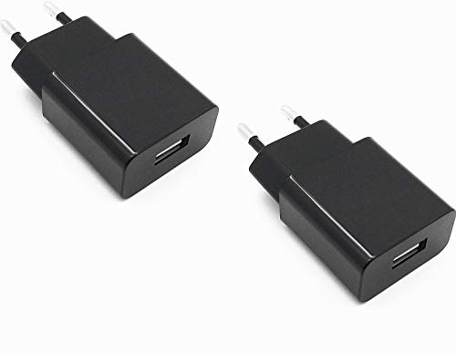 AptoFun Cargador USB con 5V 2A，2000 mAh Cargador Móvil para Dispositivos Android, Raspberry Pi 4, Samsung, iPhone Teléfono Inteligente (2 Cargadores)