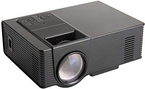 CGOLDENWALL Mini proiettore 1920 * 1080P portatile film proiettore con 50.000 ore di vita lampada LED compatibile con TV Stick, HDMI, VGA, TF, AV e USB per guardare film Home Entertainment (nero)