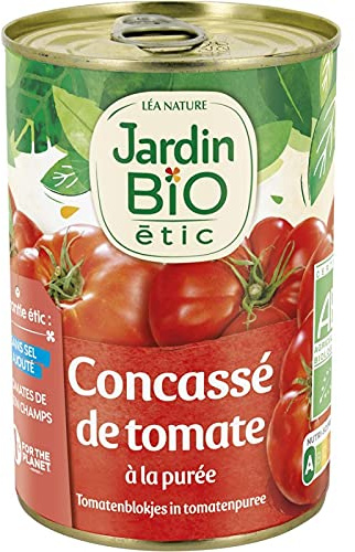 JARDIN BIO - Concasse De Tomate Morceaux Bio 400G - Lot De 4