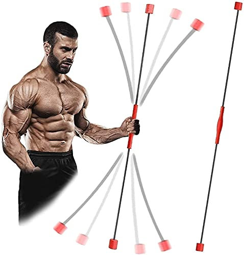 Fitness Schwingstab Pilates Stange Tragbares Yoga Stick Fitness Bar Multifunktionale Gummistange Geeignet für MuskeltrainingFettverbrennungsstange Gewichtsverlust und Fitness Sport- und Fitnessstange