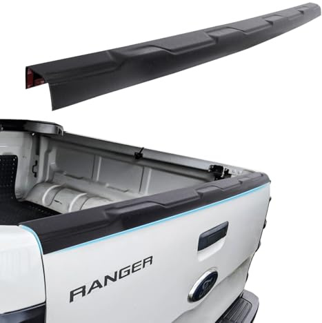 JHCHAN Ladekantenschutz Abdeckung Heckklappenschutz Zubehör für Ford Ranger 2012-2022 Wildtrak Limited XL XLT Stormtrak Wolftrak Thunder Raptor T6 T7 T8 MK1 MK2 MK3 | Limited XL XLT Platinum Heckklappenabdeckung Strukturiert Schwarz