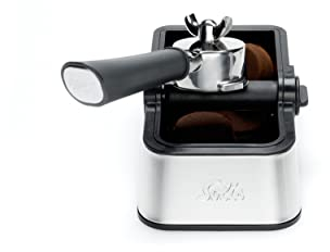 Solis Perfetta Knock Box mit 700ml Kapazität, Abklopfbehälter für Siebträger mit stoßdämpfender Schlagstange, Leichtes Siebträger Zubehör mit Anti Rutsch-Füßen & spülmaschinenfestem Einsatz