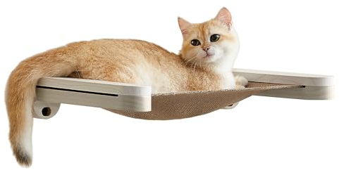 Feandrea Colección Clickat - N.001 Hamaca para Gatos, Montaje Super Rápido, Ampliación Ilimitada, Módulo y Tela Reemplazable, Hamaca de Gatos de Pared, Plataforma Mural para Gatos