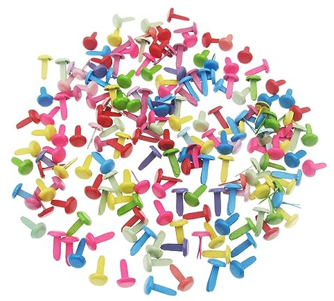 YANGWEN Mini Scrapbooking Brads,200 Stücke Metal Brads,Runde Papier Fasteners Mini Runde Brads für Handwerk, DIY, Bastelprojekte, Scrapbooking (Mischfarben)