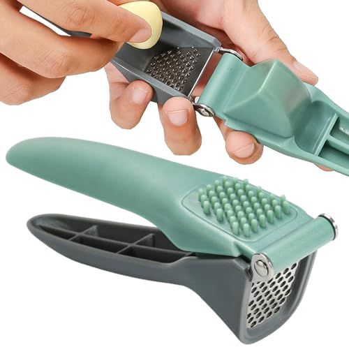 Garlic Smasher Tool, Professional Kitchen Garlic Press, Stainless Steel Garlic Crusher, Peeler Squeezer Heavy Duty Garlic Presser, Multifunctional Ginger Garlic Masher, Kitchen Gadgets