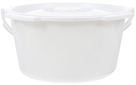 Orinal de Plástico Engrosado Tapa para Adultos y Mayores | Pp Blanco, Ligero y Fácil de Guardar, Cubo Portátil para Uso Doméstico