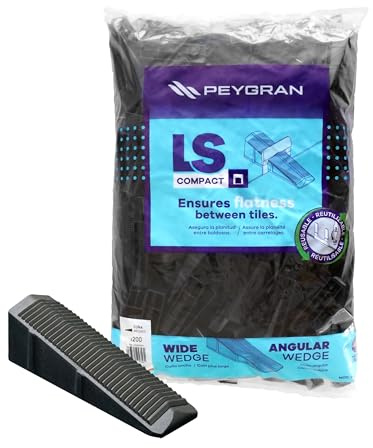 Peygran Compact Tile Leveling Wedges – (200 Pack) Heavy-Duty, High-Performance Lippage-Free Tile and Stone Installation Tool, Leveling System Wedges for PROS and DIY Home Improvement (Pack of 200)