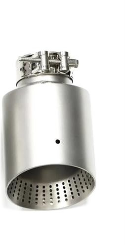 FUNFOB Auspuffblenden 1 Stück Matt Edelstahl Universal Schalldämpfer Endrohr Für Golf R Für GTI MK7 Auspuff Einzel 60 Mm 63 Mm Auspuffblende(ID60MM OD89MM)