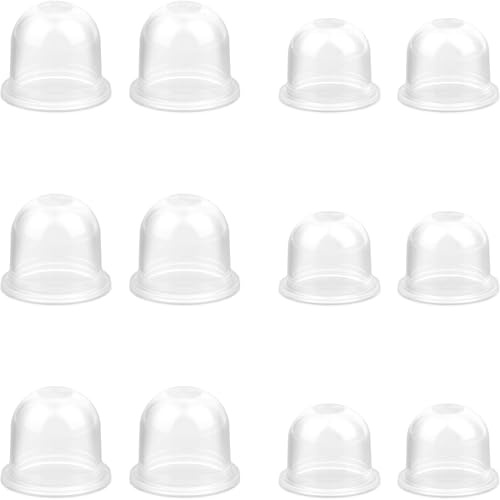LICQIC 12 Pcs Primer Bulb Carburetor, Universal Petrol Fuel Primer Bulb, Carburetor Oil Cup Cover for Mower, Blower, Strimmer, Cutter, Hedge Trimmer, Chainsaw (19 mm + 22 mm)