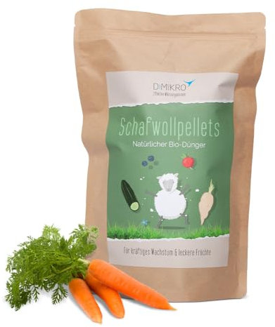 Schafwollpellets - DIMIKRO - natürlicher Dünger für Gemüse und nachhaltige Böden (1 Kg)