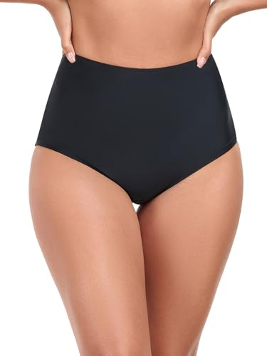 Ocean Blues Women's High Waisted Bikini Bottom Full Coverage Swimsuit