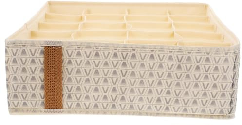 TOPPERFUN Organizzatore per Biancheria Intima e Calze Beige, Pieghevole e Resistente alla Deformazione, per Cassetti e Armadi 20 Scomparti