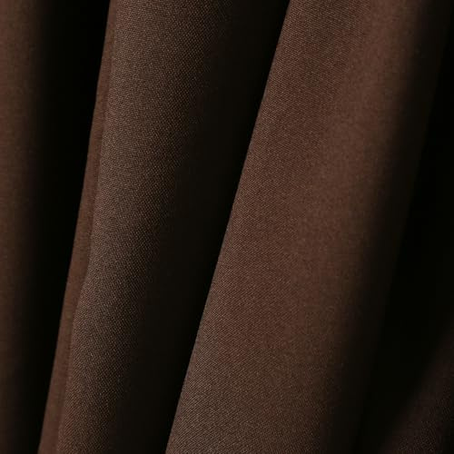 Blackout Thermal Door Curtain for Caravan – Trend FurnishingsCurtains with 3 Pencil Pleat – Fully Lined Plain Brown Panel (44 Width x 78 Drop, Single Curtain)