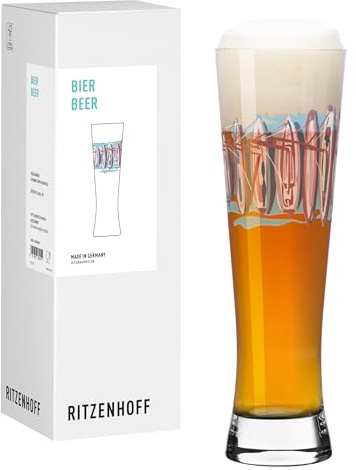 RITZENHOFF 8283001 Verre à bière, 400 ml, série Segeln - Avec motif voilier, moderne - Fabriqué en Allemagne