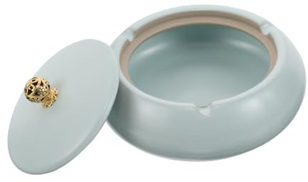 TOYANDONA Accesorios para Fumar Cenicero a Prueba De Viento Ceniceros a Prueba De Viento Bandeja De Cenizas con Tapa Blue