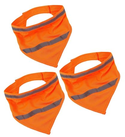 Toyvian 3 St Reflekterande Hundhalsdukar i Orange Hög Synlighet Lättjusterad Pet Scarf med Snabbtorkande Nylon för Nattpromenader och Camping Säkerhet för Stora Hundar och Katter