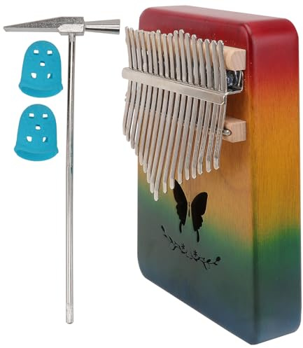 Cabilock Kalimba Daumenklavier Tasten Kalimba Finger Piano Ergonomisch Poliert Tragbares Musikinstrument für Anfänger Erwachsene Reise Geschenk