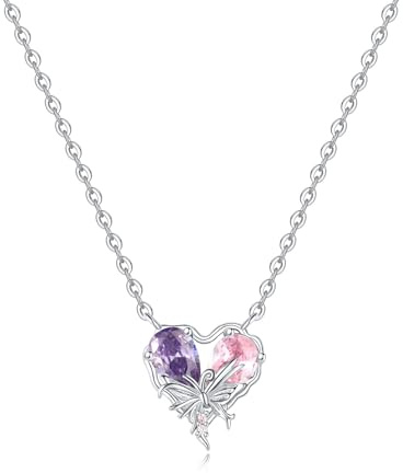 CYMYSS Silber Kette Mit Anhänger Damen Halsschmuck Halskette Damen In 925 Sterling Silber Pendant Necklace 40-45 Cm Länge Verstellbar Geschenke Für Frauen