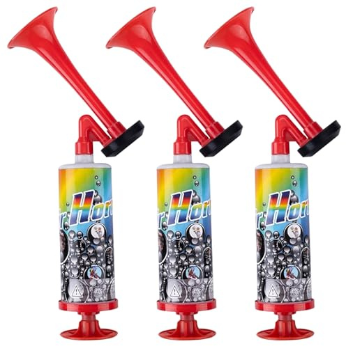 3 Stück Air Horn, Handheld Luftdruck Tröte, Laute Luftdruck Tröte für Sport, Fussball Wm 2026, Feste, Karneval, Partys & Maritime Sicherheit