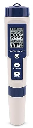 MMHHHG Wassertester, Hochpräzises digitales Meerwasser-Salinitätsmessgerät for die Küche, Salzkonzentrationsmessgerät, Salimeter for Lebensmittel, Landwirtschaft, Fischteich, Suppe(No Backlight)