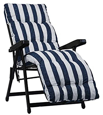 TECNOWEB Cuscino Imbottito per Sdraio con poggiapiedi (160x45cmx10cm) - 100% Made in Italy - Ricambio Cuscino Ideale per Sdraio da Giardino - Disponibili Diversi Colori