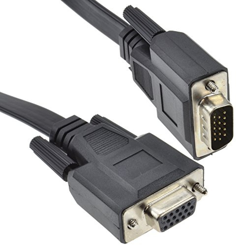 kenable Plat 15 Broches VGA câble Mâle Fiche Vers Femelle Femelle d'extension Rallonge câble 2 m [2 mètre/2m]