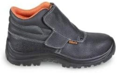Beta 7245BK 40 - Scarpe alte stringate in pelle idrorepellente con rapido sfilamento e patella di protezione frontale con chiusura a strappo
